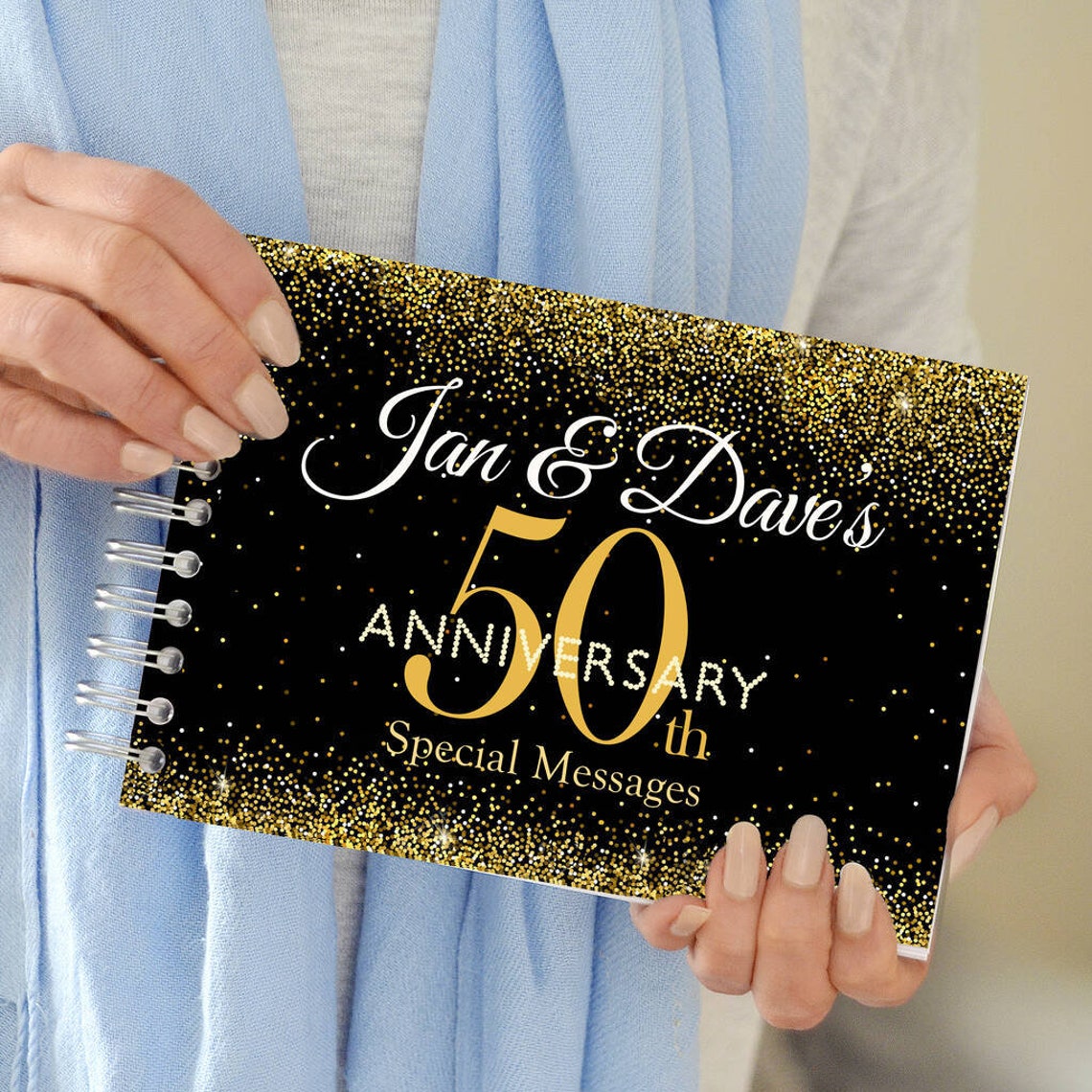 Personalised Golden Wedding Anniversary Book 50th Wedding Etsy UK