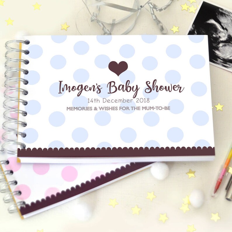 Baby Shower Guest Book Personalised Baby Shower Guest Book Etsy