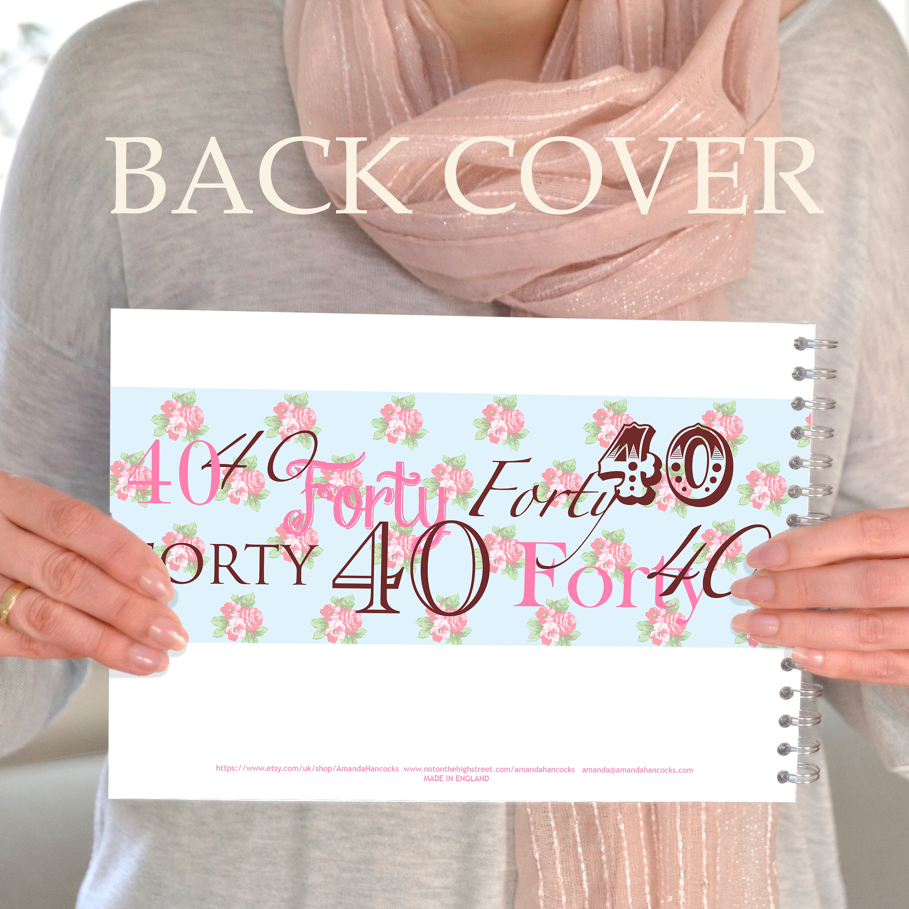 Personalised 40th Birthday Guest Book Birthday Guest Book Etsy