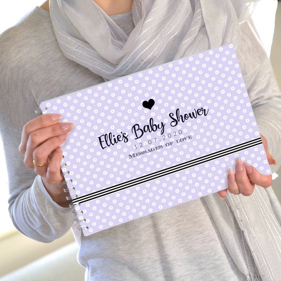 Personalised Baby Shower Guest Book Personalised Baby Shower Guest