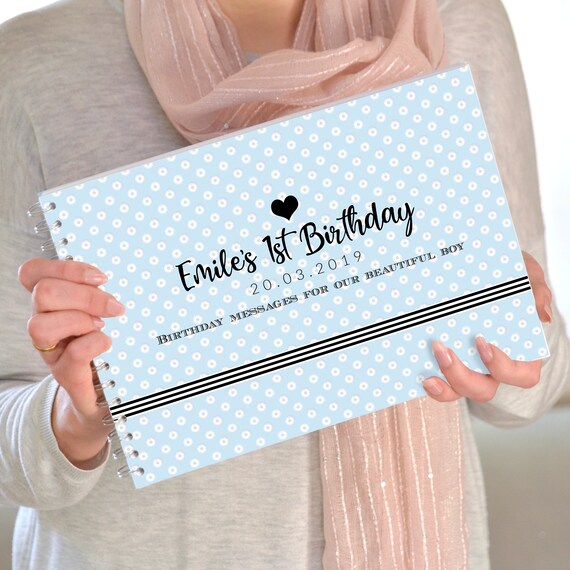 Personalised 1st Birthday Guestbook First Birthday Photo Etsy