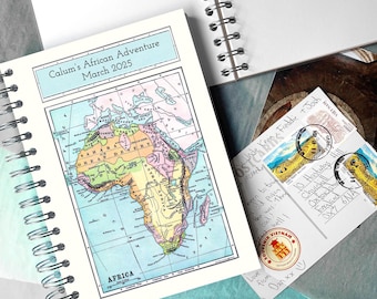 Personalised Africa Travel Journal: African travel gift,  travel gift