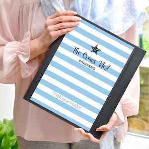 a4 ringbinder welcome folder to match the guest book can be ordered separately on Etsyhttps://www.etsy.com/uk/listing/1590533069/personalised-holiday-home-guest?ref=listings_manager_grid