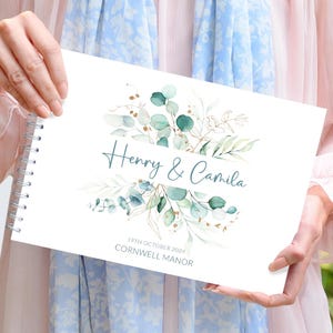 Personalised Wedding Guest Book, Guest Book, Eucalyptus Spray Wedding Guest Book, Wedding Keepsake Book, Wedding scrapbook, Wedding Book
