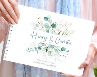 Libro degli Ospiti Vintage per Matrimonio - 21x21 cm, 72 Pagine - per Anniversari e Battesimi