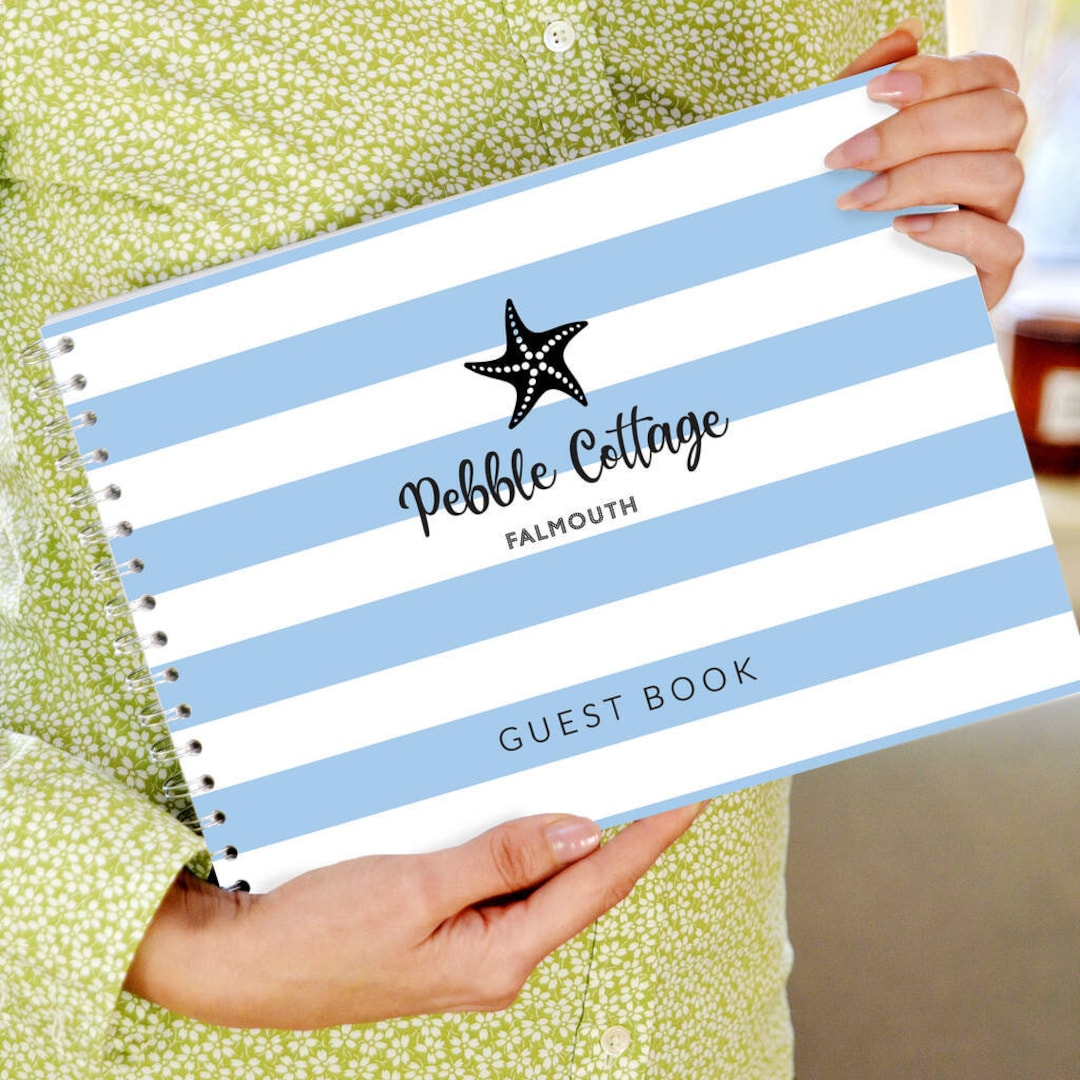 Personalised Holiday Home Guest Book, Holiday Home Visitor Book