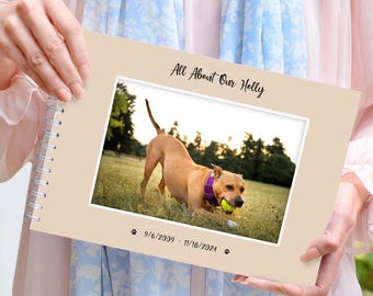 Personalised Dog Photo Album: Pet Memory Scrapbook, Dog Lovers Gift