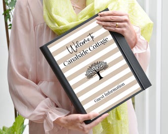 Holiday Home Guest information folder, Holiday property A4 ring binder, information binder, airbnb info welcome folder, holiday property