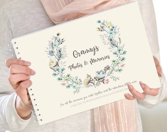 Personalised Grandparent Photo Album, Gift for Grandparents, Keepsake Memory Book