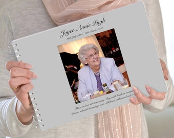 Personalised Condolence Guest Book, Book of Condolence, In Loving Memory Book, Book of Remembrance, Funeral book, Condolence book