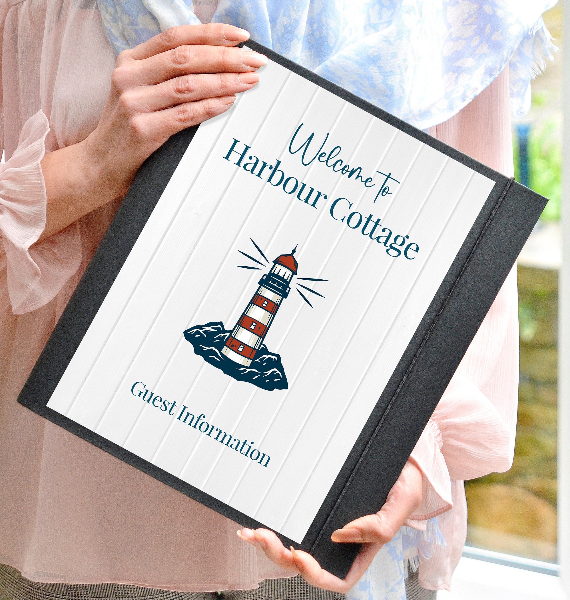 Personalised Holiday Home Guest Information Folder: Yacht or Lighthouse ...
