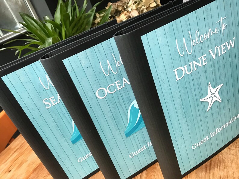 Personalised Holiday Home Guest Information Folder: Yacht or Lighthouse ...
