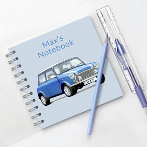 Mini carnet personnalisé, mini carnet cooper, cadeau mini voiture, cadeau mini cooper, cadeau pour papa, cadeau pour fils, mini cadeau