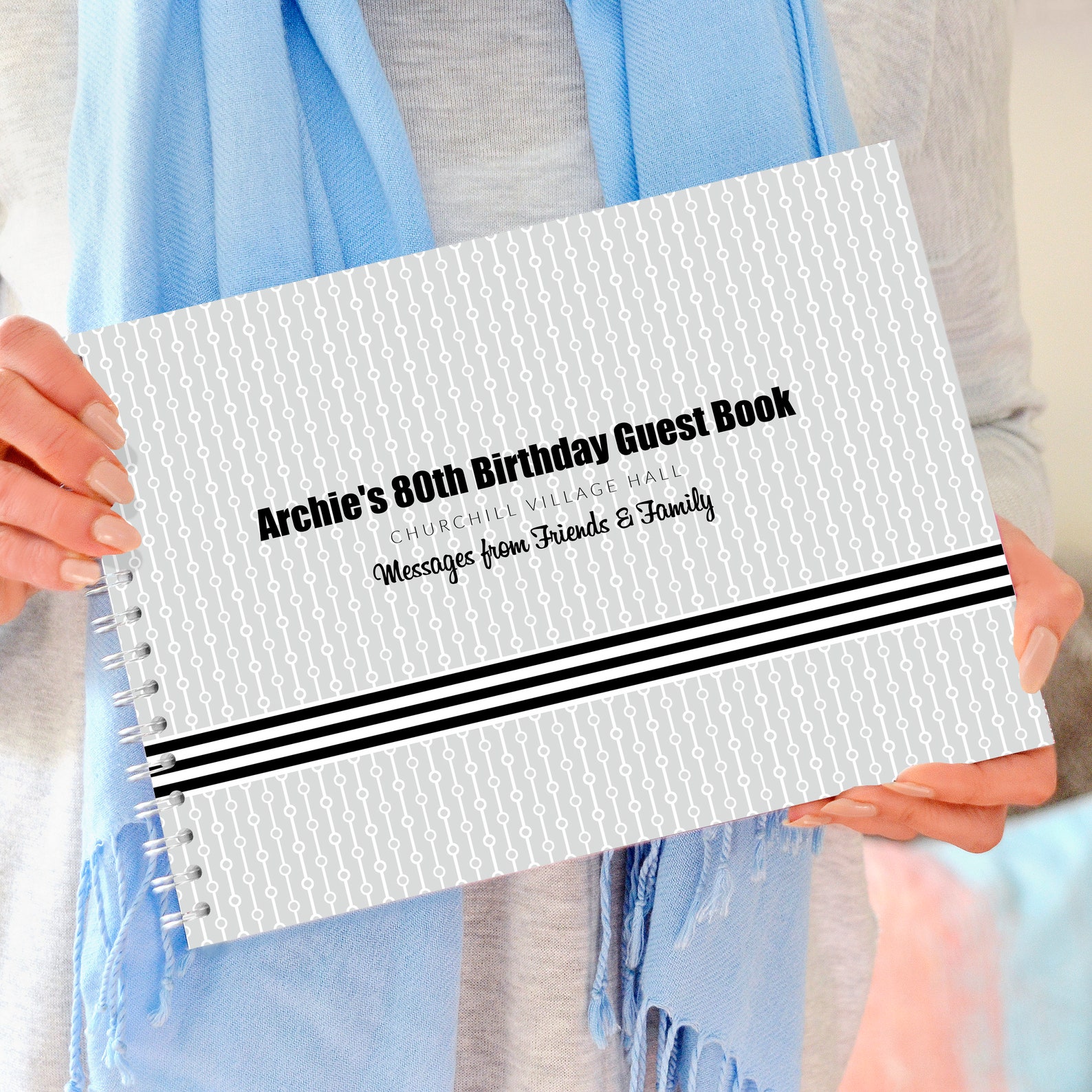 Personalised 80th Birthday Guest Book 80th Birthday Photo Etsy