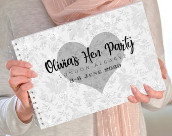 Personalised Hen Party Guest Book, Gift for bride to be, Hen party gift, Keepsake Scrapbook Album