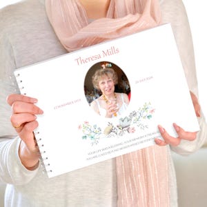 Personalisiertes Beileid-Gästebuch, Kondolenzbuch, In liebevoller Erinnerung, Buch der Erinnerung, Trauerbuch, Kondolenzbuch