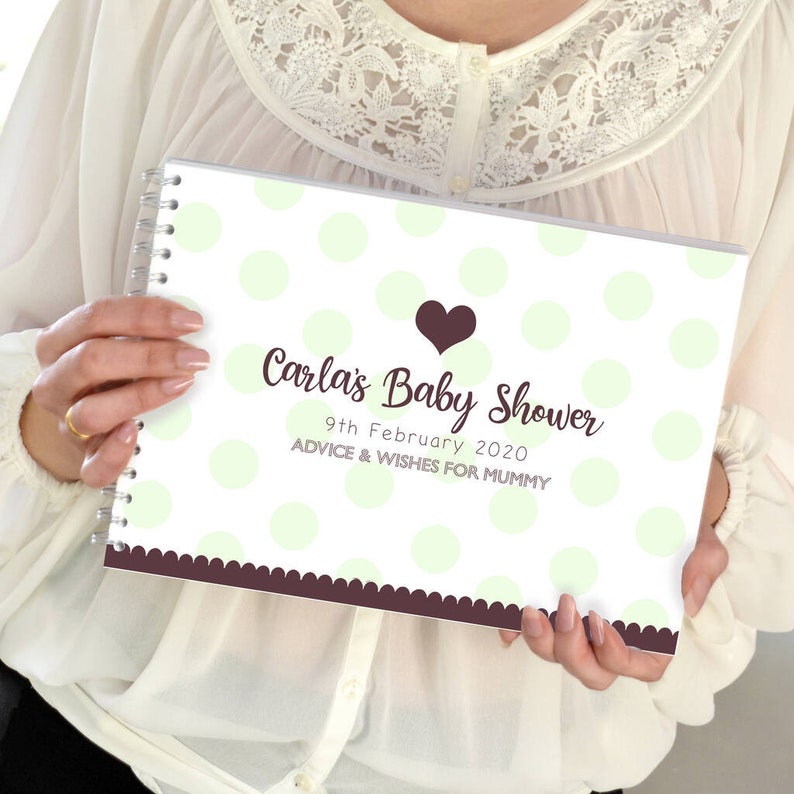 Baby Shower Guest Book Personalised Baby Shower Guest Book Etsy UK