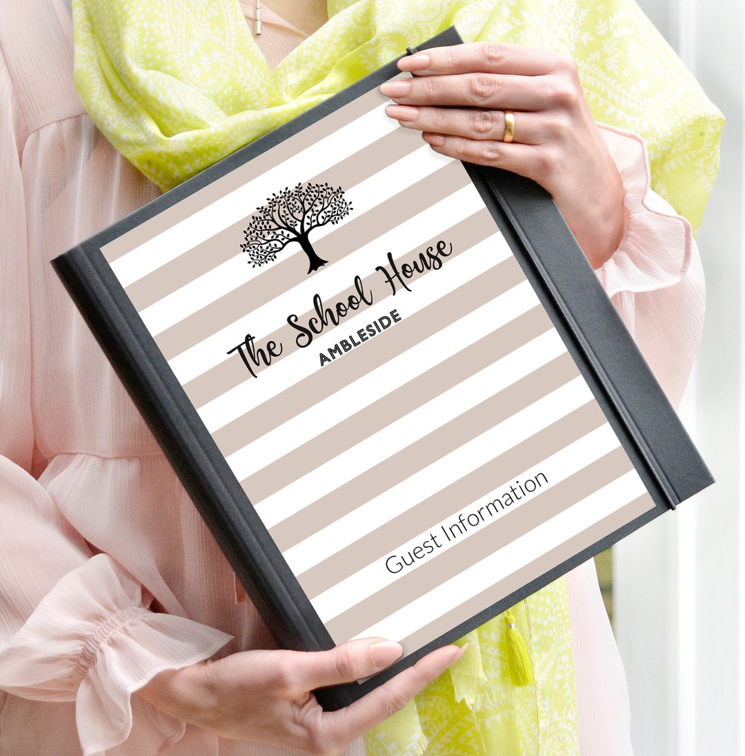 thumbnail image 2 of Black A4 Guest Information Folder - 19mm Ring Binder With Display Sleeves For Hotels & Rentals 2 of 9