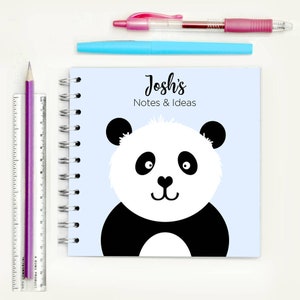 Cuaderno de panda personalizado, regalo de panda, cuaderno de panda, regalos de panda, regalo de agradecimiento, cuaderno infantil, regalo para niño