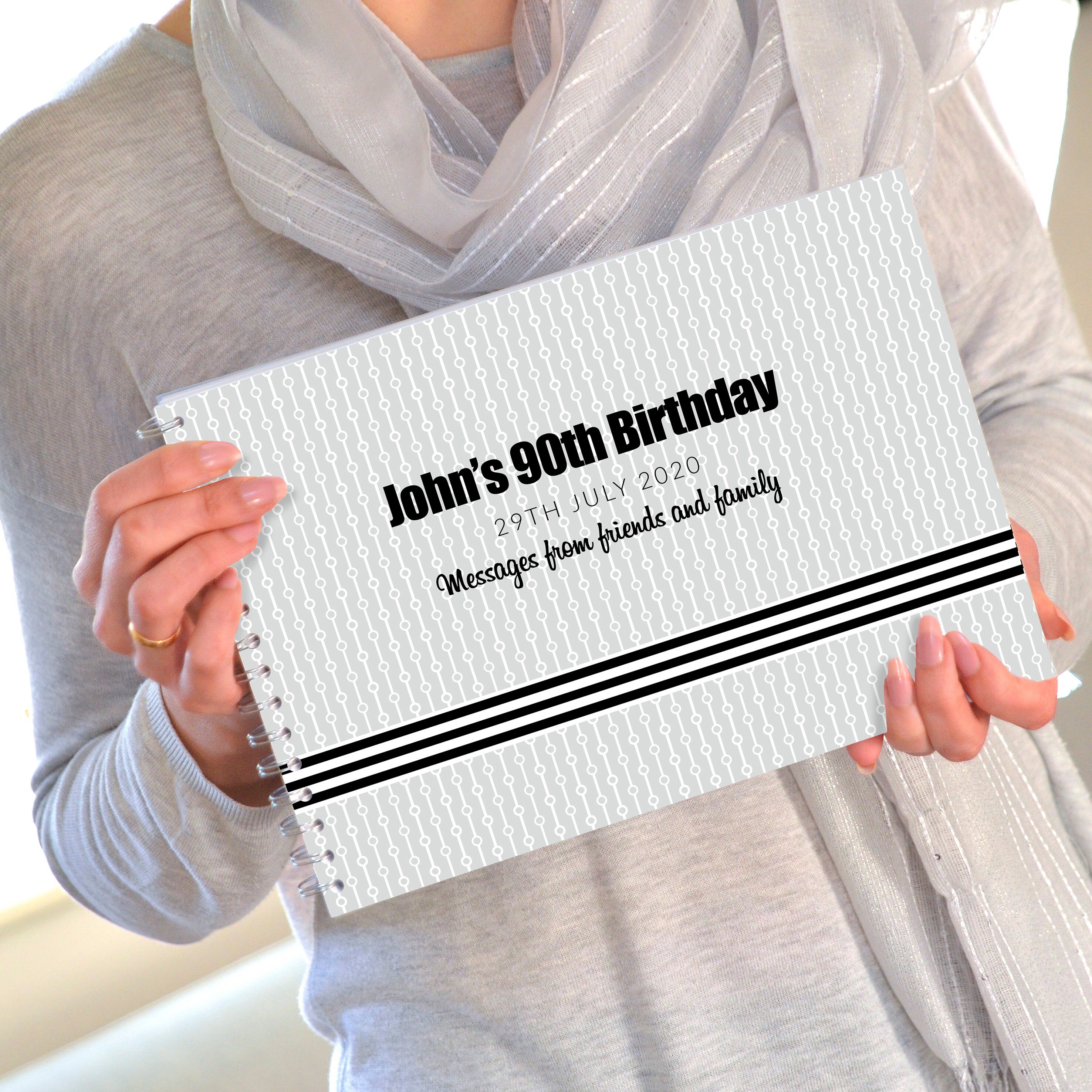 Personalised 90th Birthday Guest Book 90th Birthday Photo Etsy