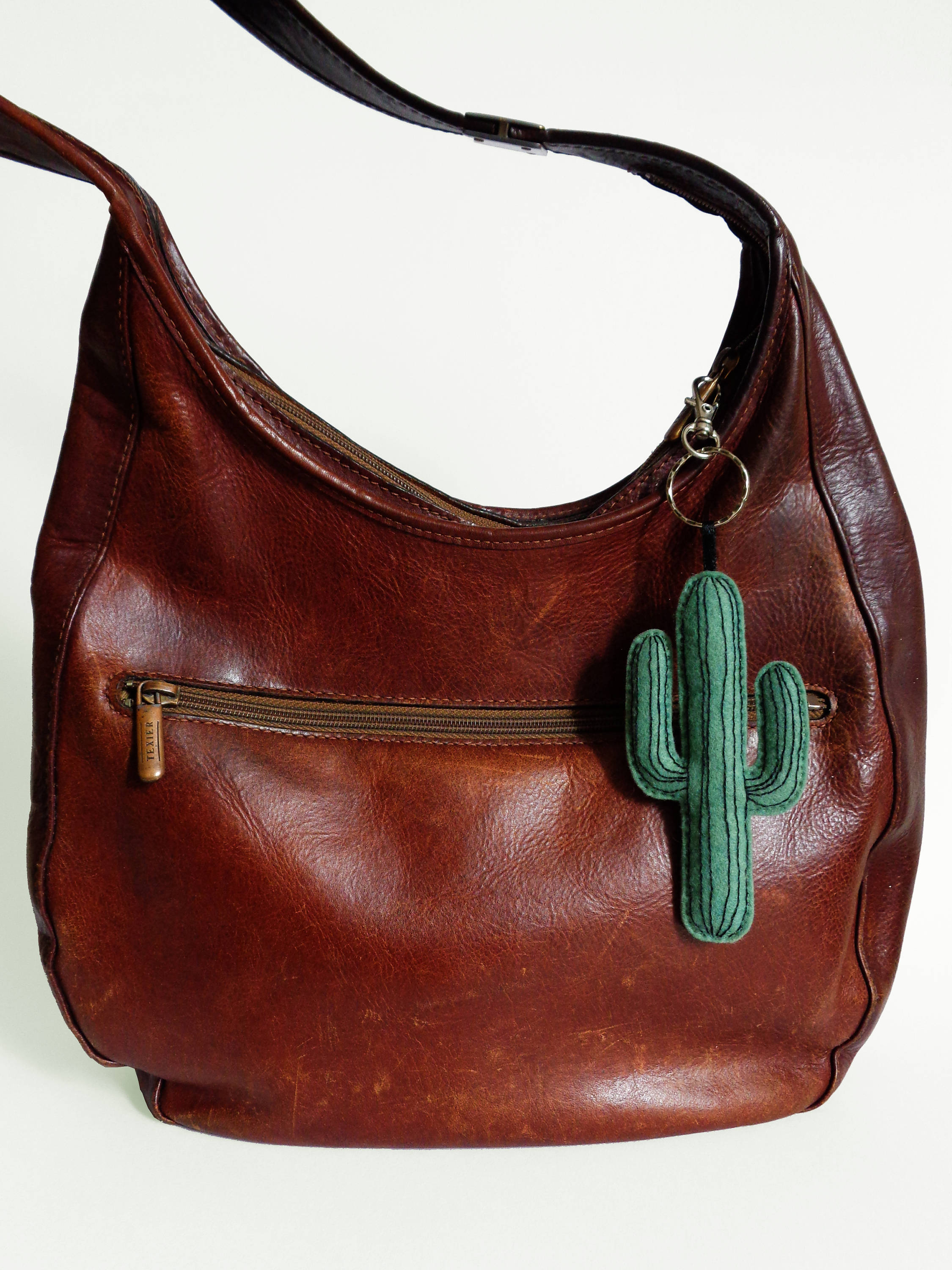 Cactus Giant Keychain Felt Wool Fabric Embroidery Succulent - Etsy