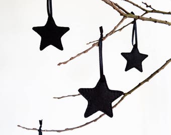 STAR | christmas ornaments // scandinavian and nordic style // black & white // natural decorations (handmade)