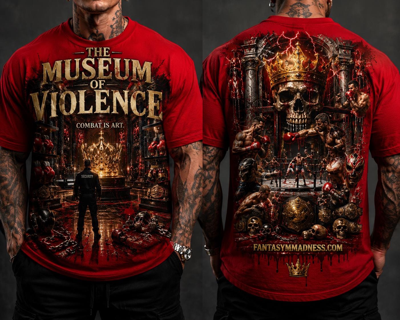 Fantasy MMADness Combat Sports T-Shirt, Custom G