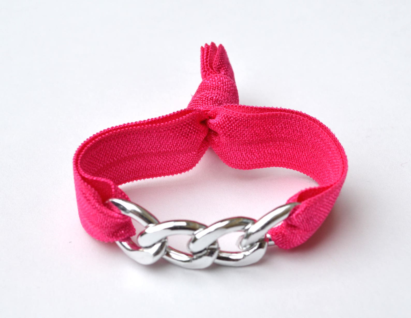 Set of 3 Chunky Shiny Silver Hair Tie Bracelet Aluminum Etsy