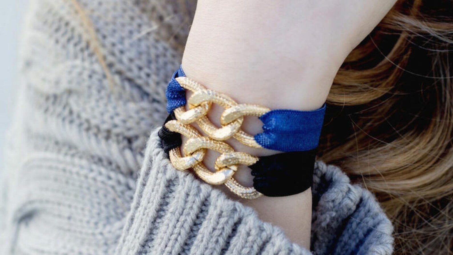 Set of 3 Chunky Shiny Silver Hair Tie Bracelet Aluminum Etsy