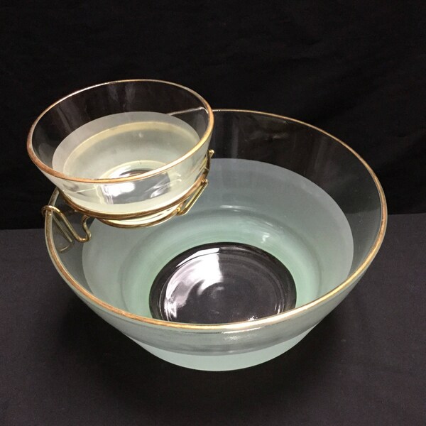 Vintage Chip & Dip, Retro Kitchen Serving Ware