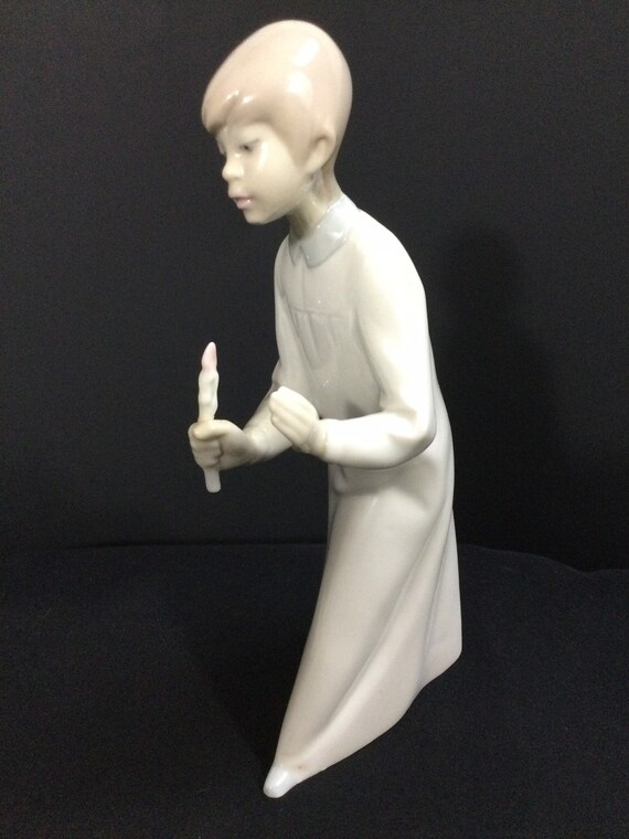 Clearance Lladro Porcelain Figurine / Boy With Candle Etsy