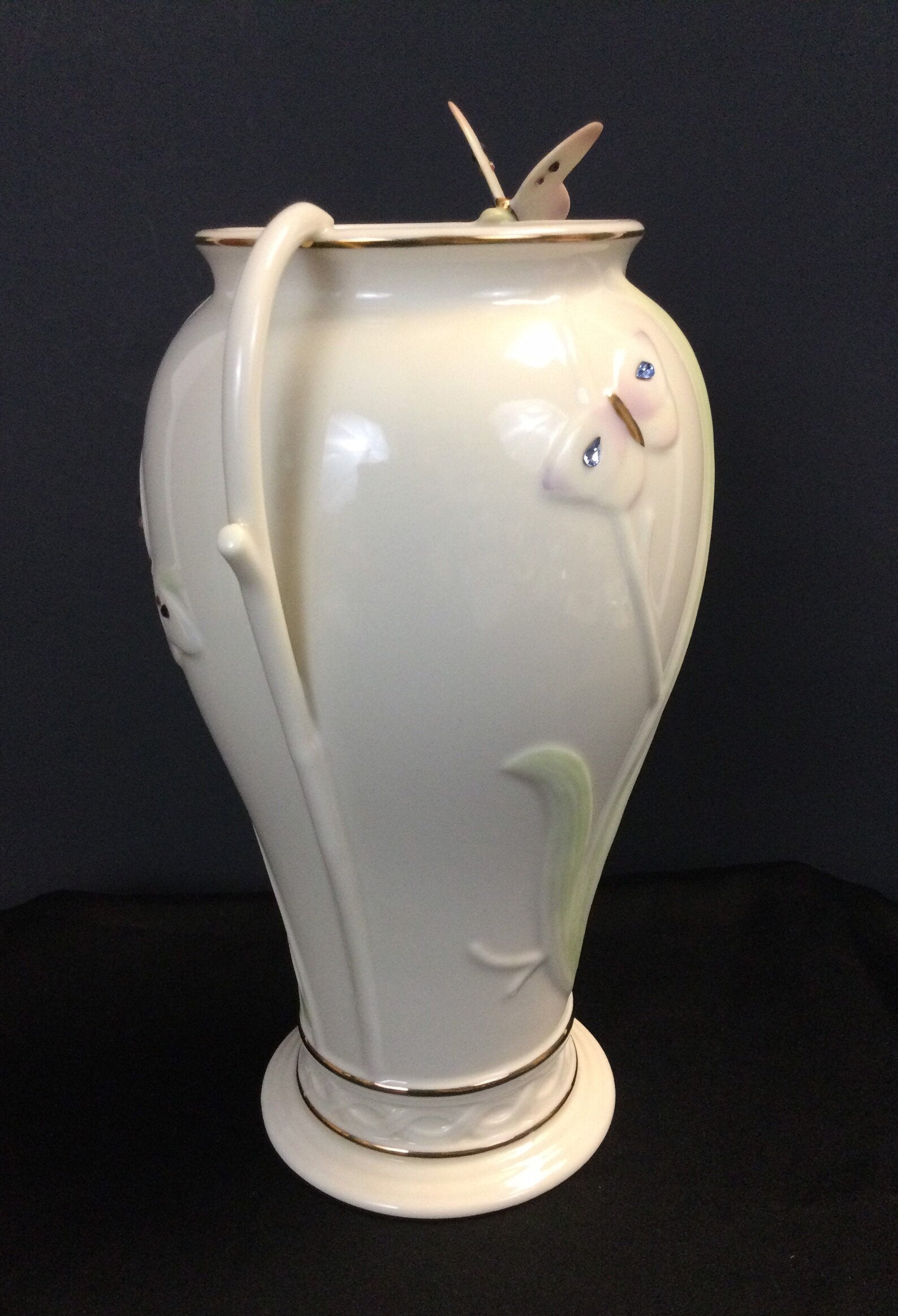 Lenox Jeweled Butterfly Vase / Swarovski Crystals / 24 Karat Etsy