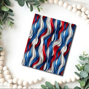 Papier de transfert d'image de vague d'eau patriotique des États-Unis/papier de transfert d'eau d'argile polymère/transfert d'argile pour la fabrication de bijoux/papier magique/B630