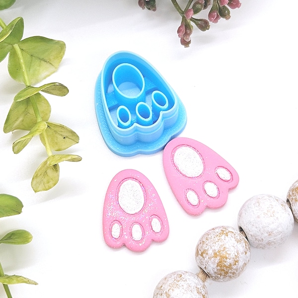 BUNNY FOOT / Easter polymer clay cutters / jewelry making / fondant cake decorating