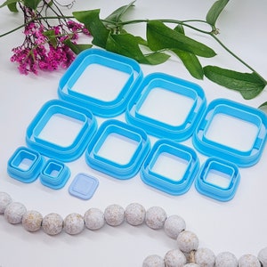 FRAMED SQUARE / polymer clay cutters / jewelry making / fondant / cake decorating