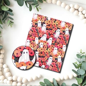Geister Blumen Bild Übertragungspapier /Polymer Clay WASSER-TRANSFER-Papier / Tontransfer zur Schmuckherstellung / Blumenmuster D788
