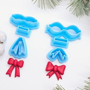 BOW Making cutter set / polymer clay cutter / jewelry earrings / fondant cake decorating