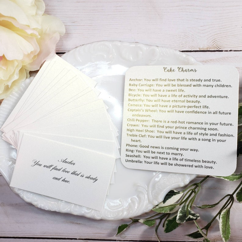 15 BEACH WEDDING Style Cake Pulls on Ribbon Charms set image 2