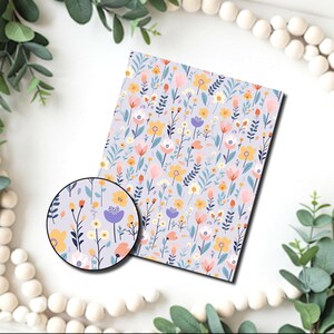 Krijtachtige pastelkleurige bloemen afbeeldingstransferpapier /polymeerklei WATEROVERDRACHT papier / kleitransfer voor het maken van sieraden / vel bloemenpapier D775