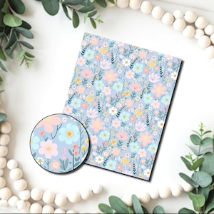 Krijtachtige pastelkleurige bloemen afbeeldingstransferpapier /polymeerklei WATEROVERDRACHT papier / kleitransfer voor het maken van sieraden / vel bloemenpapier D777