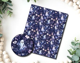 Ghost flowers image transfer paper /Polymer Clay WATER TRANSFER Paper / Clay transfer for jewelry making / floral paper sheet D789