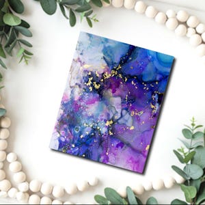 Alkohol Tinte Marmor Bild Übertragungspapier / Polymer Clay WASSER-TRANSFER-Papier / Tontransfer zur Schmuckherstellung / magischer Papierbogen / B675