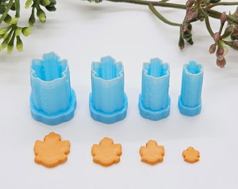 MAPLE Leaf MINI Micro Nano Stud / sharp polymer clay cutter / jewelry making / earrings / fondant