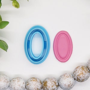 FRAMED OVAL polymer clay cutters jewelry earrings fondant cake decorating