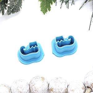 ELF SHOES polymer clay cutter, jewelry making, fondant cake decorating, Santa shoes, Christmas cutter