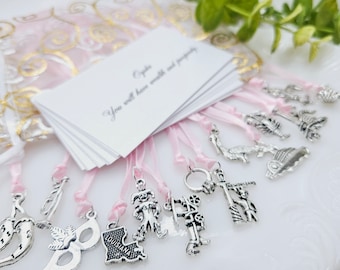 15 New Orleans Louisiana Style Cake Pulls on Ribbon Charms for Wedding Cake set