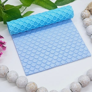 MERMAID / deboss texture roller / polymer clay cutters / jewelry making / cake decorating