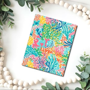 Papel para transferência de imagens Summer Coral Florals / Papel para transferência de água com argila de polímero / Transferência de argila para fabricação de joias / Folha de papel elegante / B599