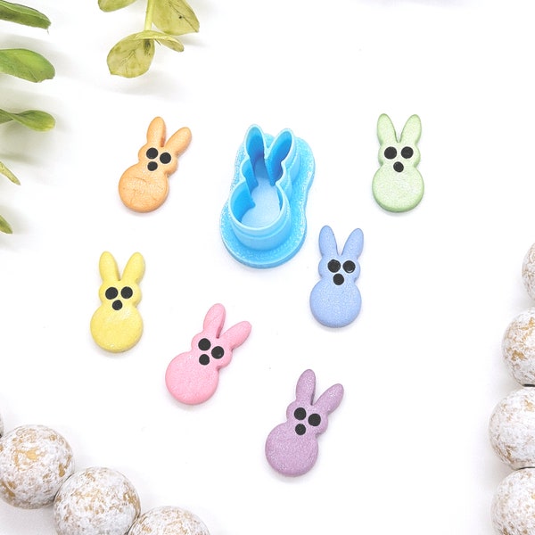 PEEPS Easter BUNNY / polymer clay cutters / jewelry making / fondant cake decorating