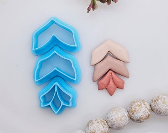 LEAF DROP set style B / sharp polymer clay cutter / jewelry / earrings / fondant / cake decorating